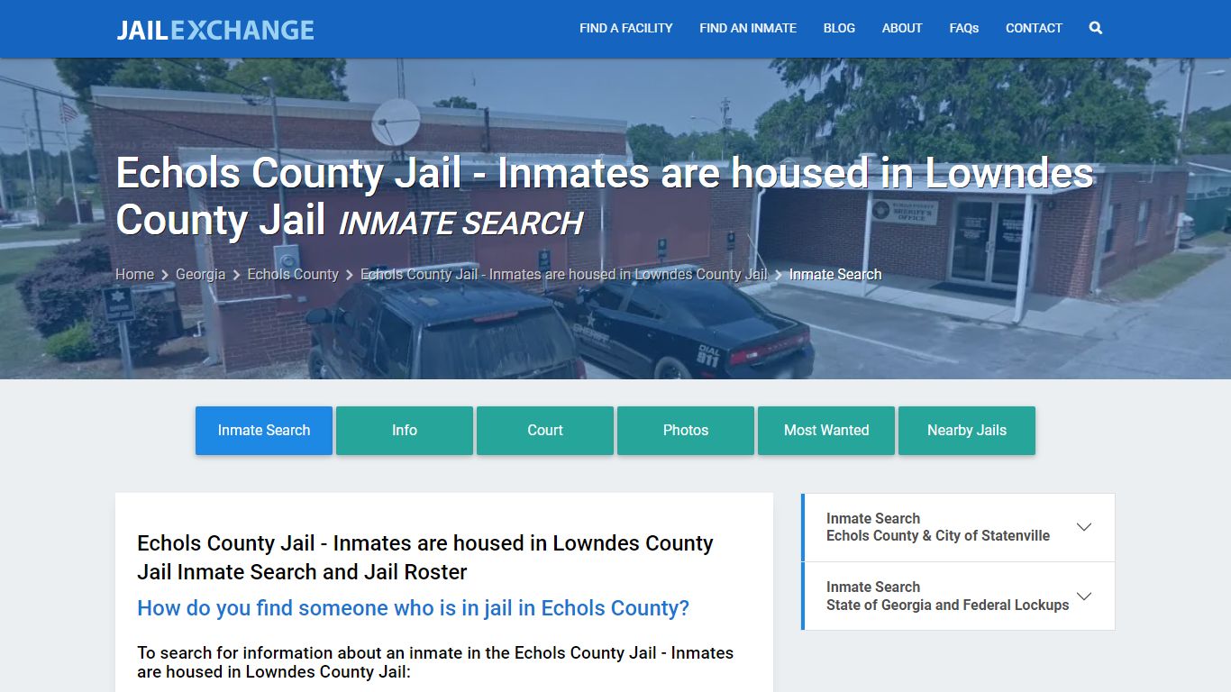 Inmate Search: Roster & Mugshots - Echols County Jail - Inmates are ...
