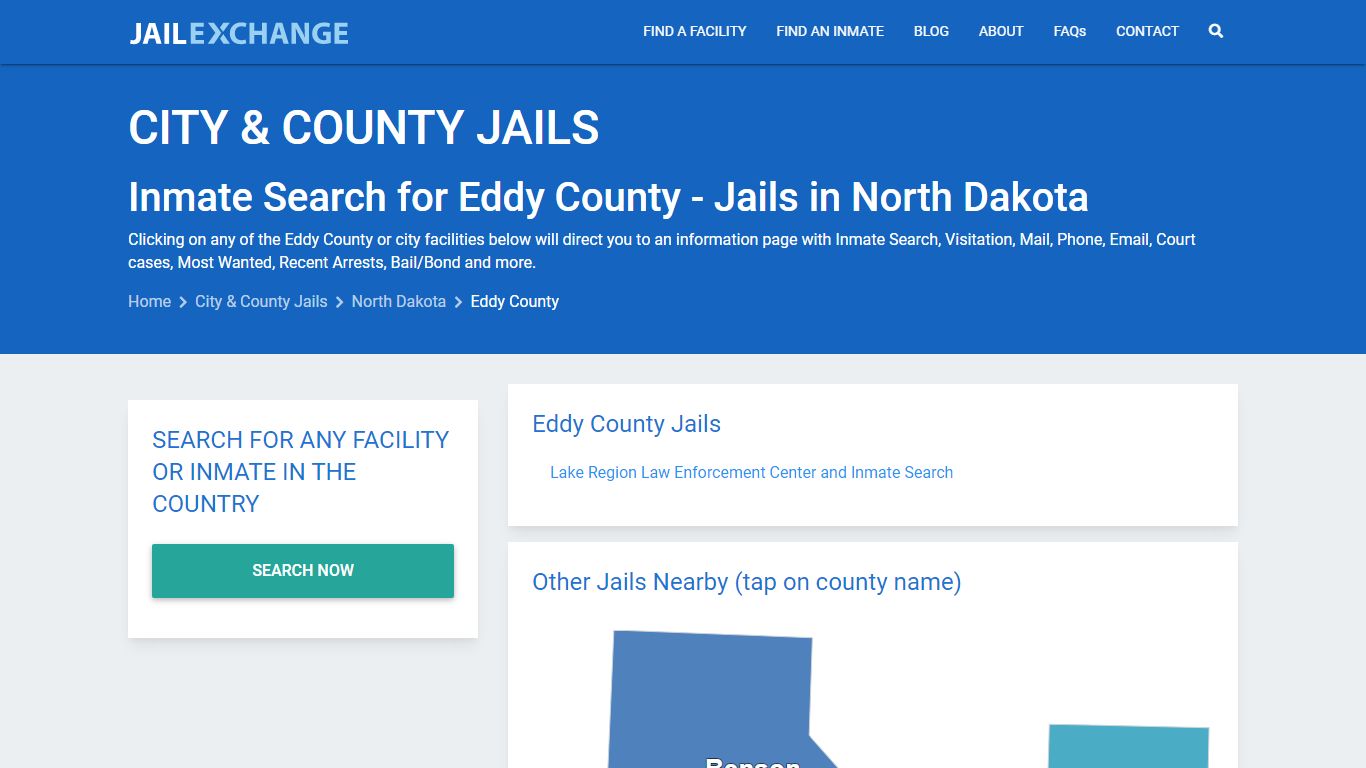 Inmate Search for Eddy County | Jails in North Dakota - Jail Exchange