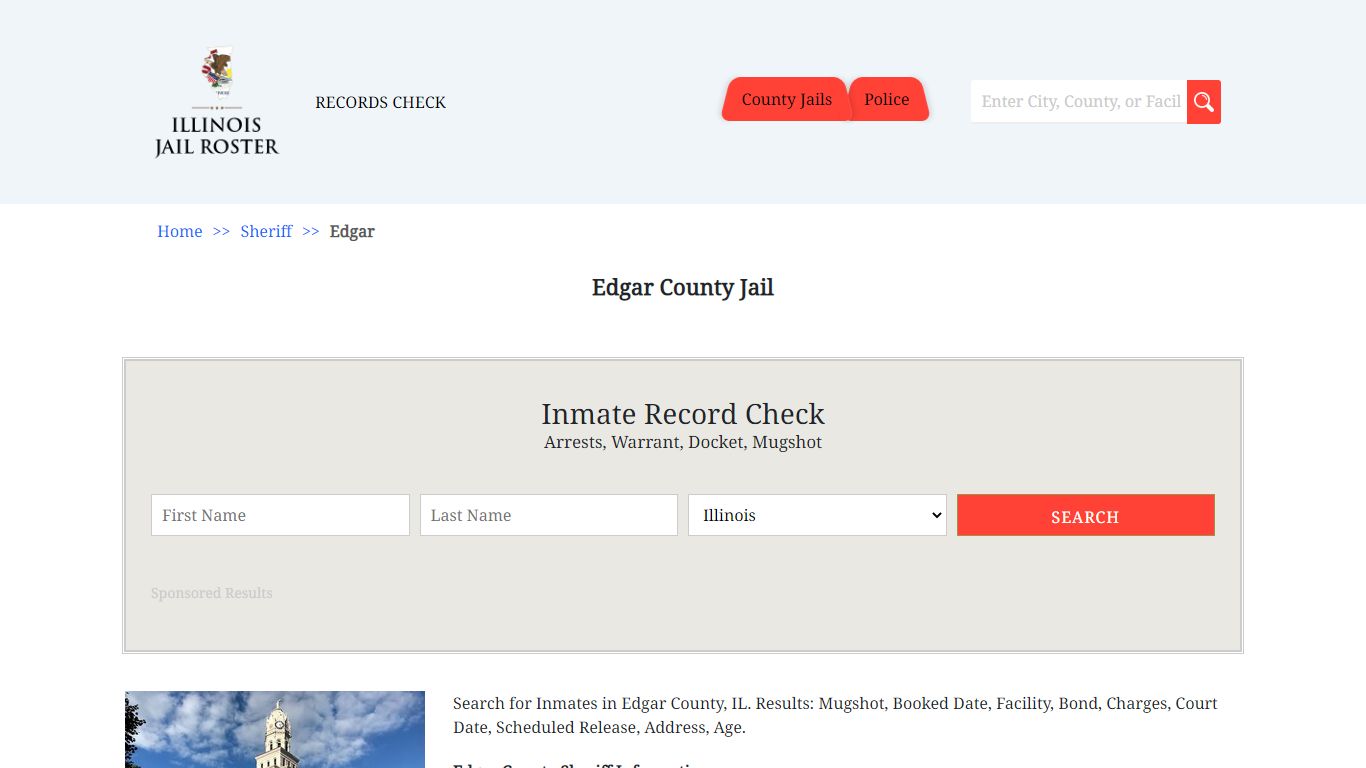 Edgar County Jail | Jail Roster Search