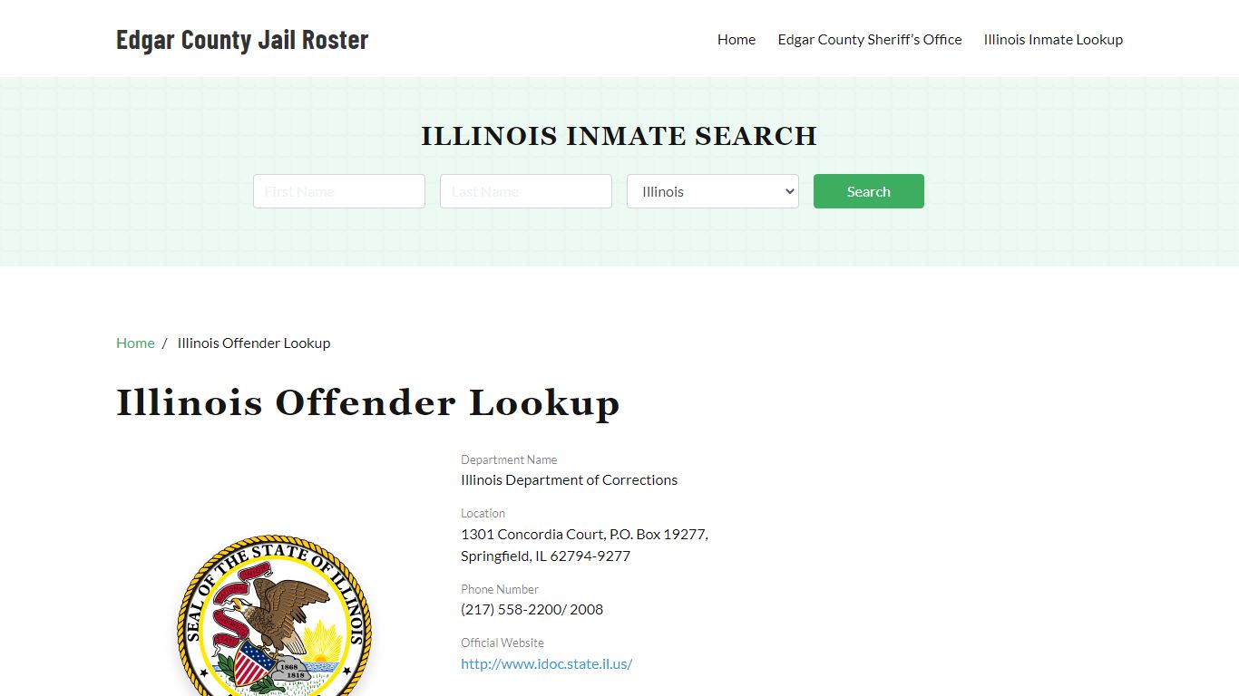 Illinois Inmate Search, Jail Rosters