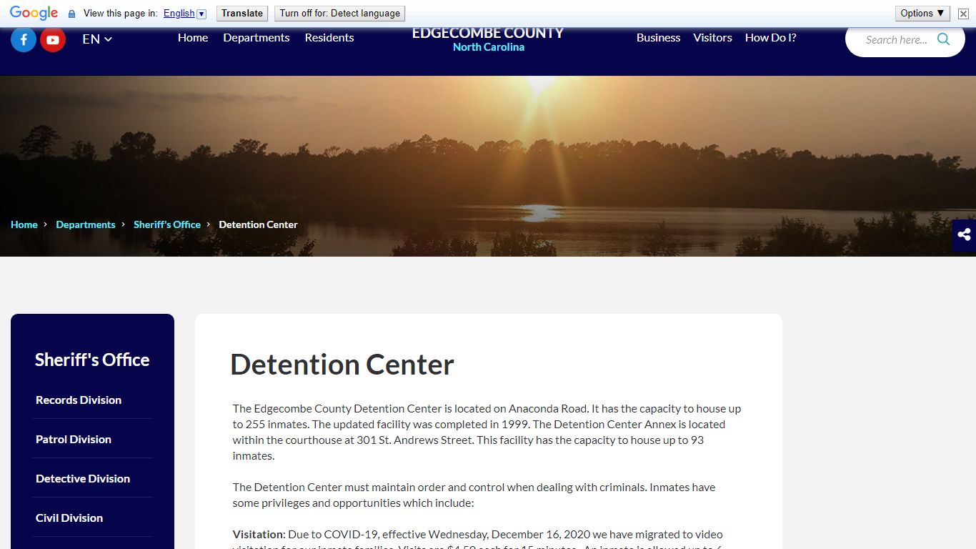Detention Center - Welcome to Edgecombe County