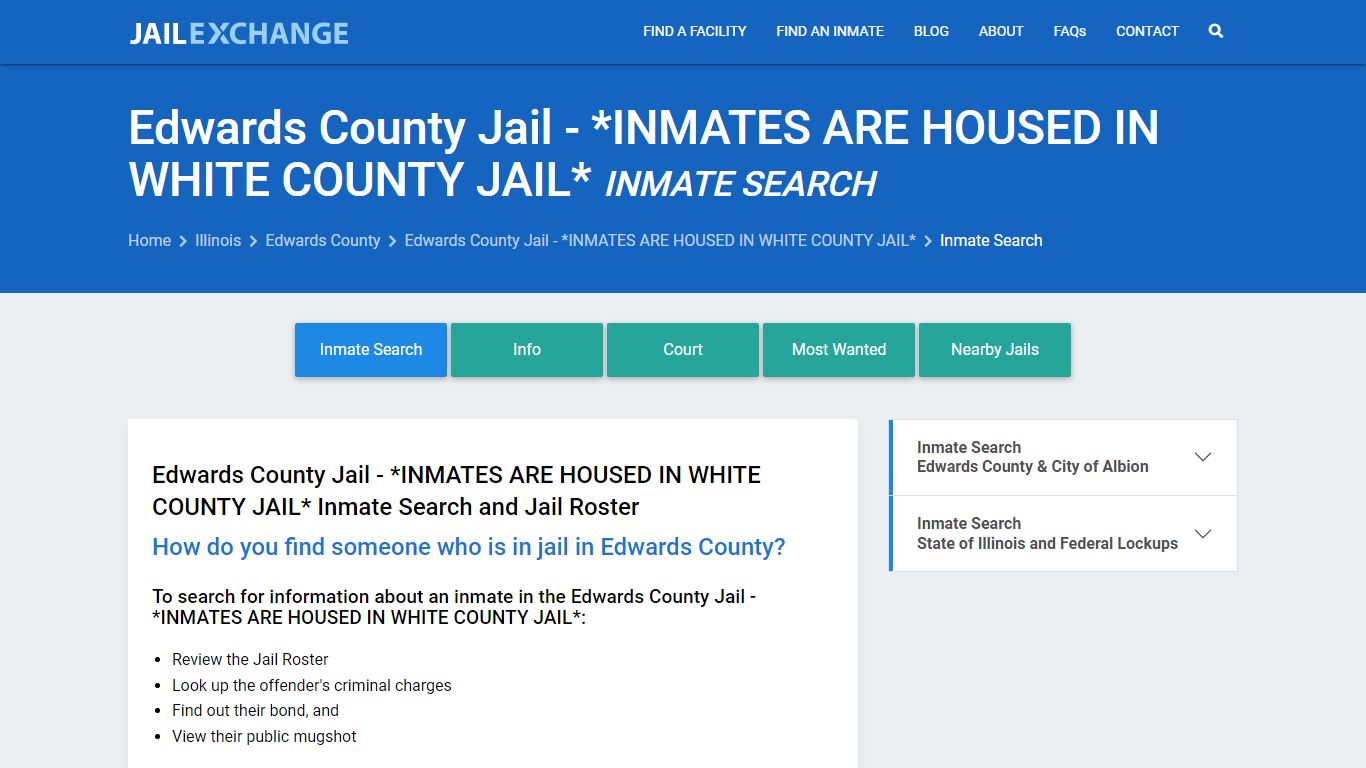 Inmate Search: Roster & Mugshots - Edwards County Jail - *INMATES ARE ...