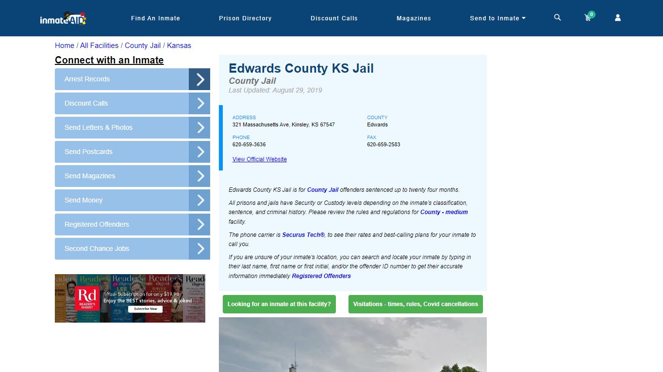 Edwards County KS Jail - Inmate Locator - Kinsley, KS