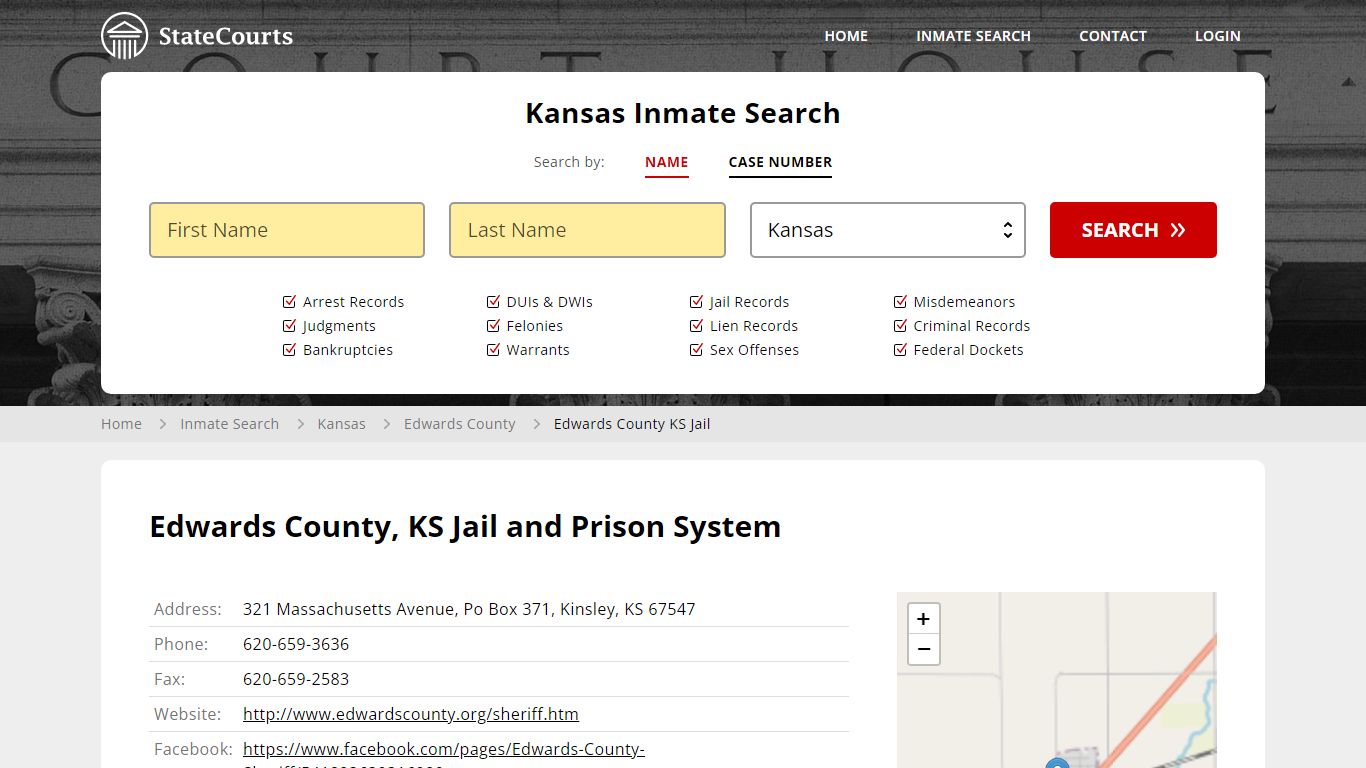 Edwards County KS Jail Inmate Records Search, Kansas - StateCourts