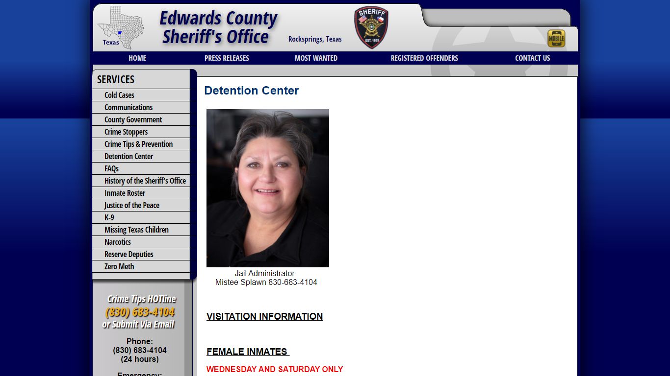 Detention Center - Edwards County TX Sheriff's Office