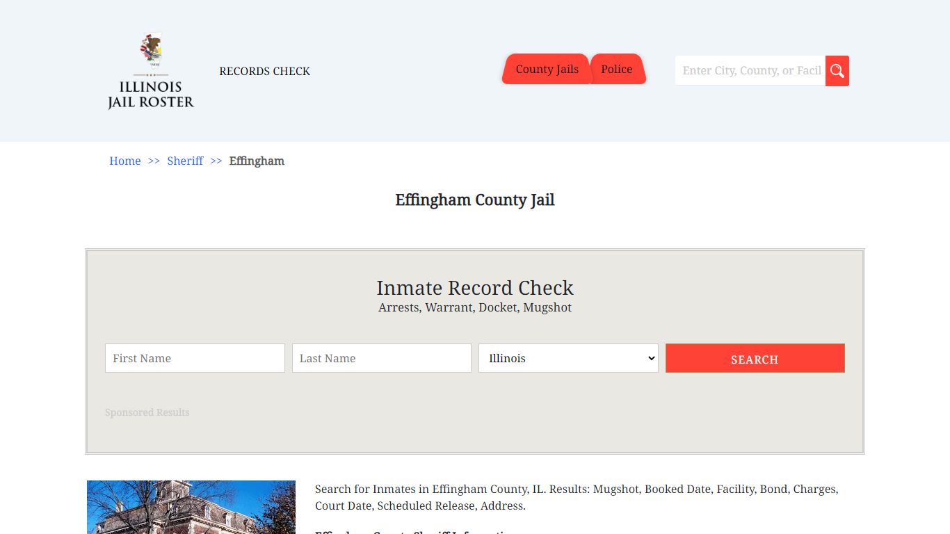 Effingham County Jail | Jail Roster Search
