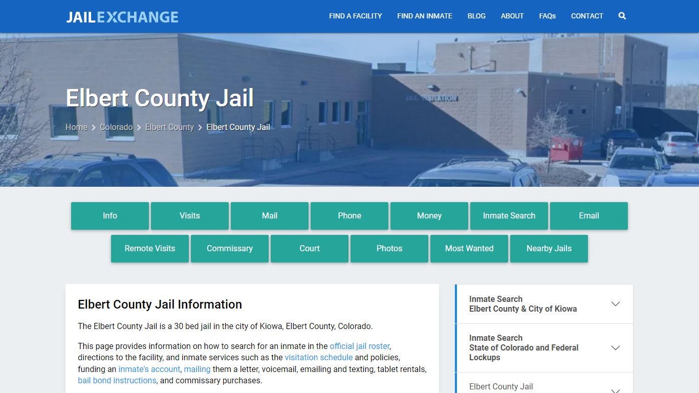 Elbert County Jail, CO Inmate Search, Information