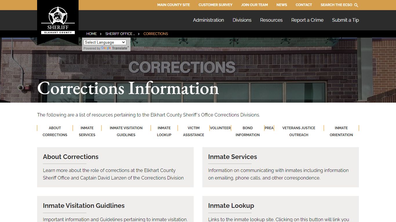 Corrections - Elkhart County Sheriff's Office