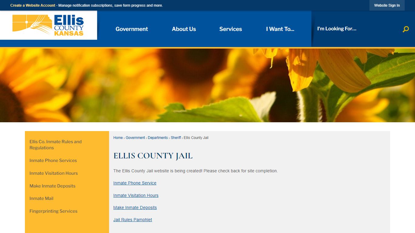 Ellis County Jail | Ellis County, KS - Official Website