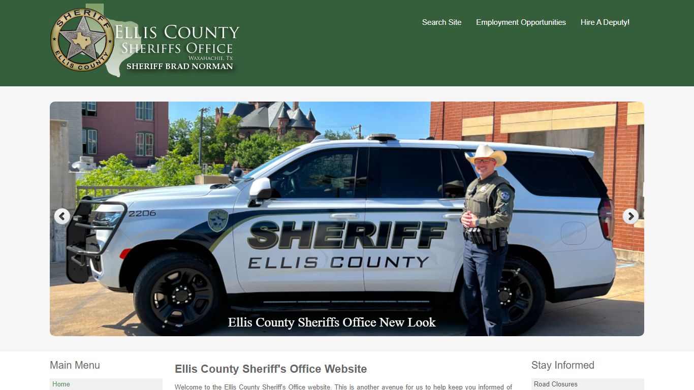 Main Menu - Ellis County Sheriff