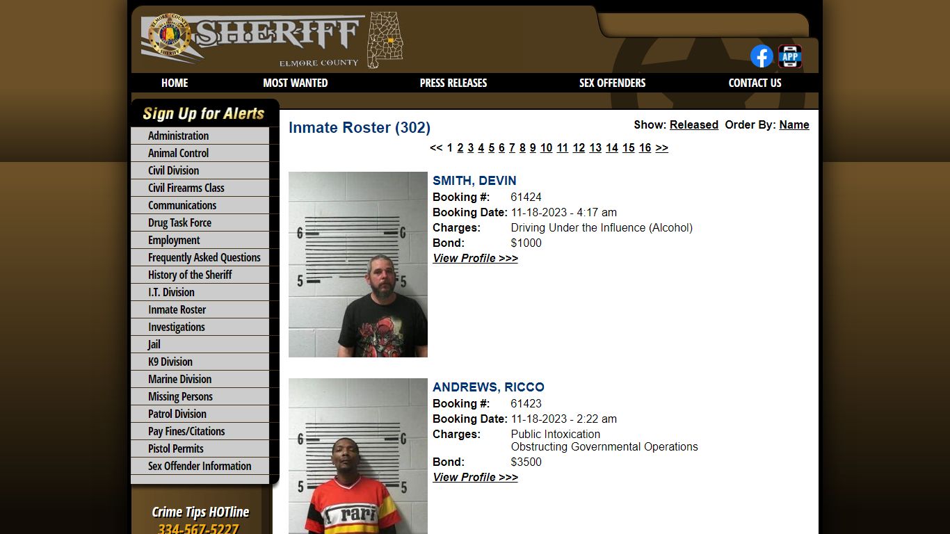Inmate Roster - Elmore County AL Sheriff's Office