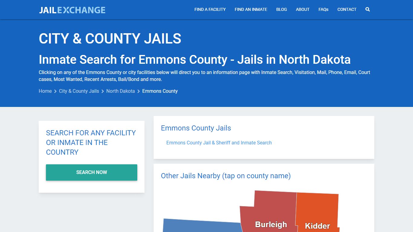 Inmate Search for Emmons County | Jails in North Dakota - Jail Exchange