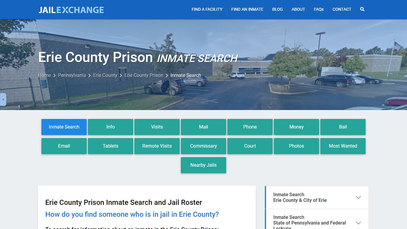 Inmate Search: Roster & Mugshots - Erie County Prison, PA - Jail Exchange