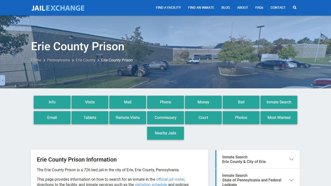 Erie County Prison, PA Inmate Search, Information - Jail Exchange