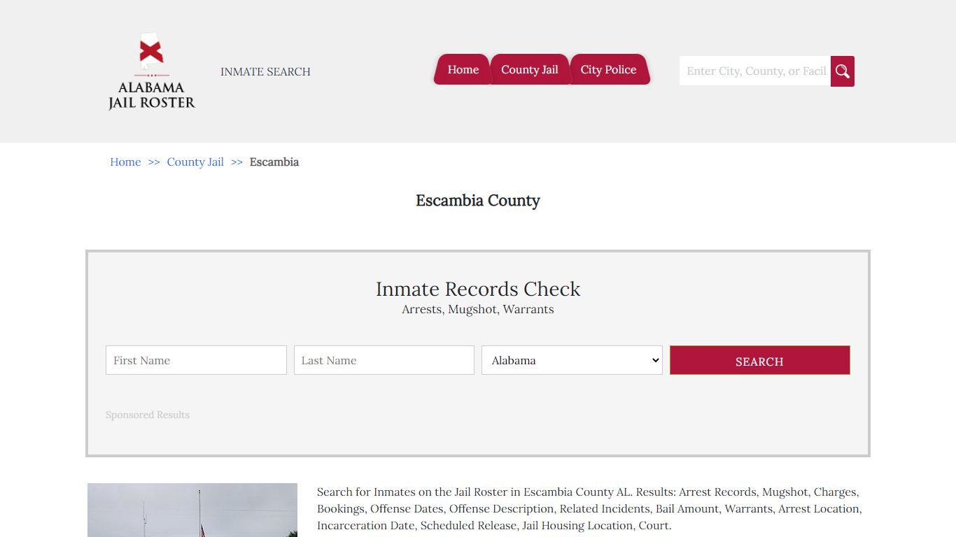 Escambia County | Alabama Jail Inmate Search