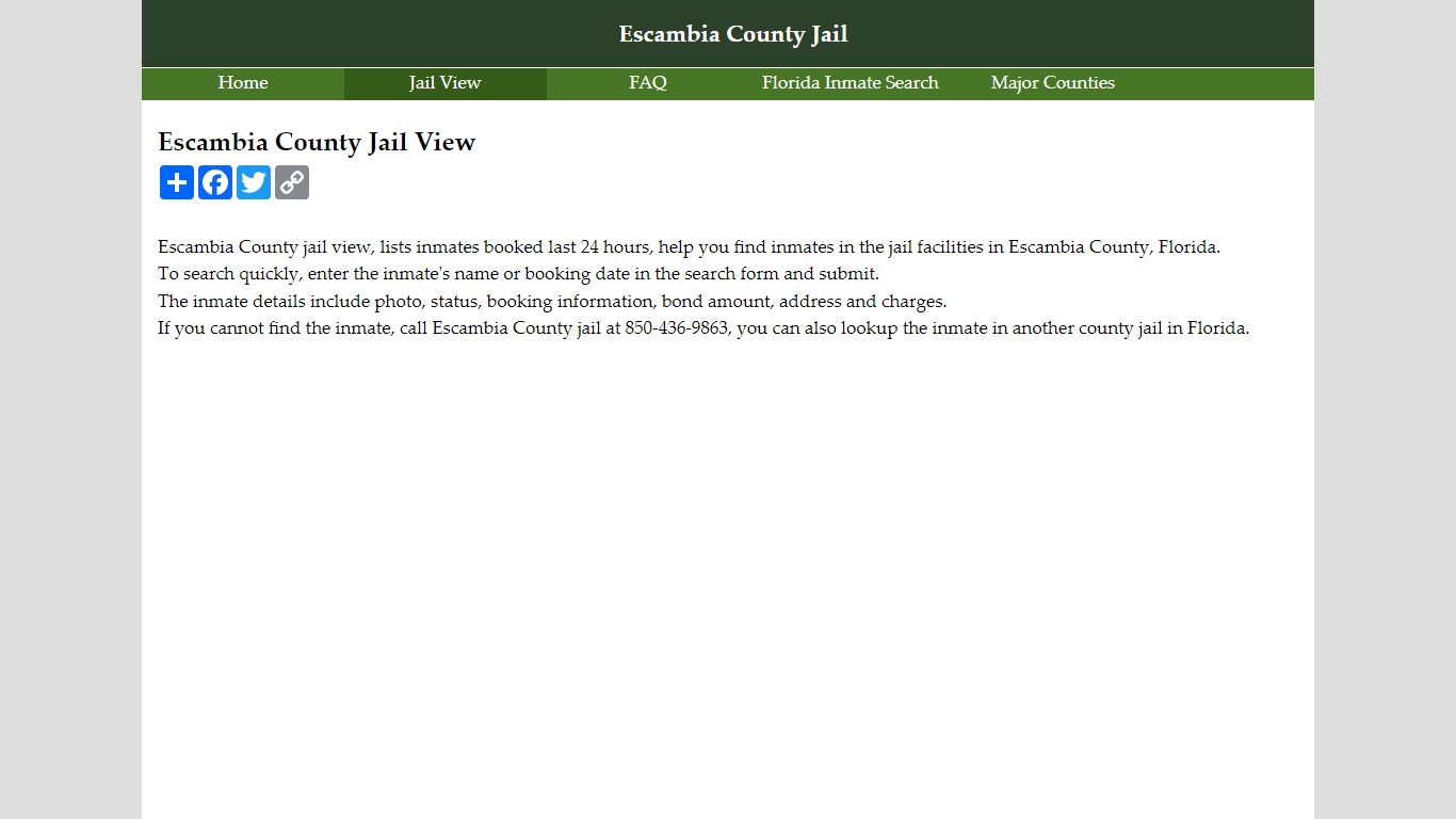 Escambia County Jail View