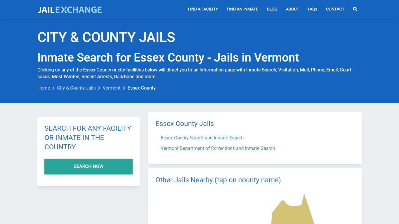 Inmate Search for Essex County | Jails in Vermont - Jail Exchange