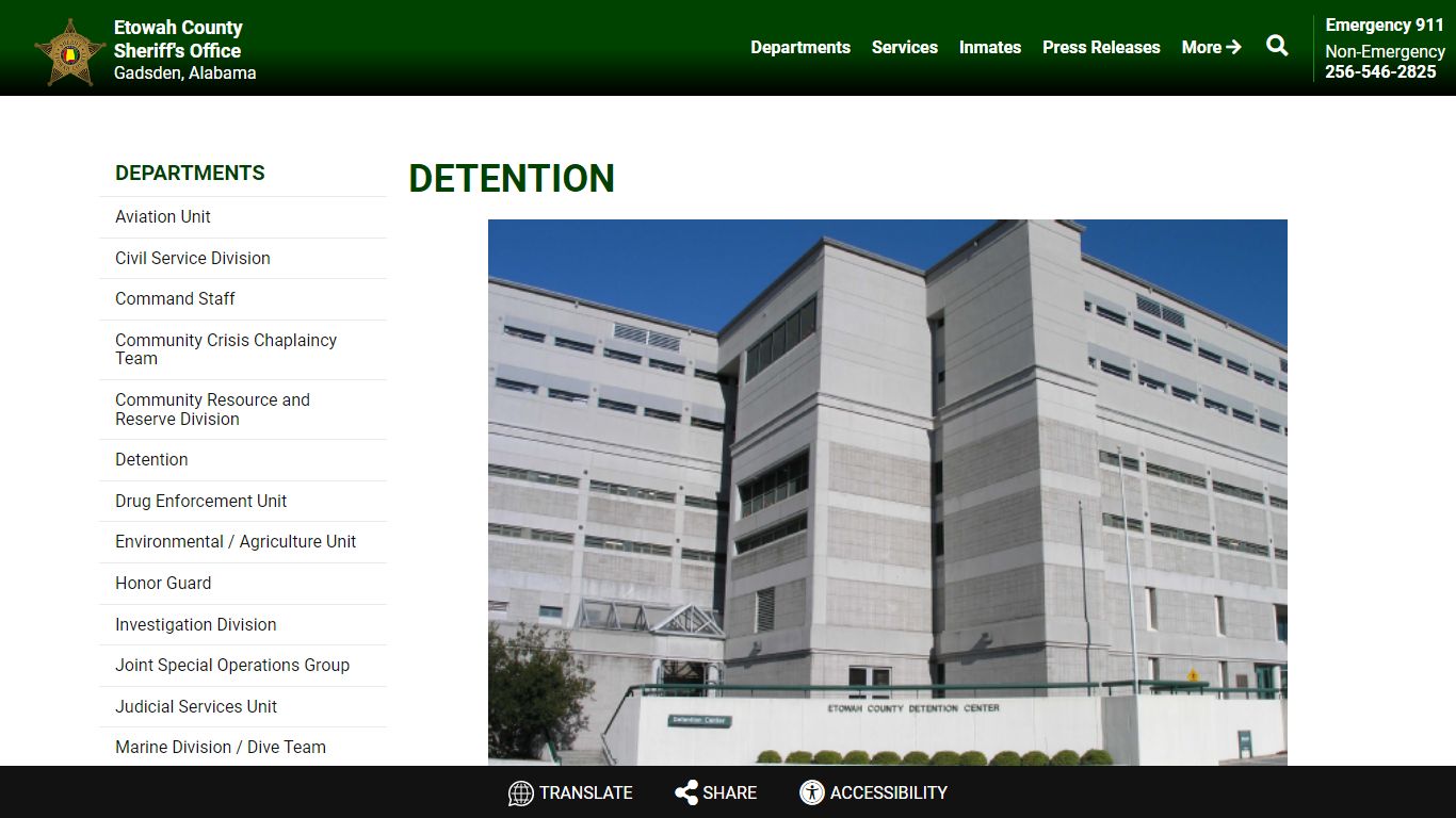 Detention | Etowah County Sheriff's Office