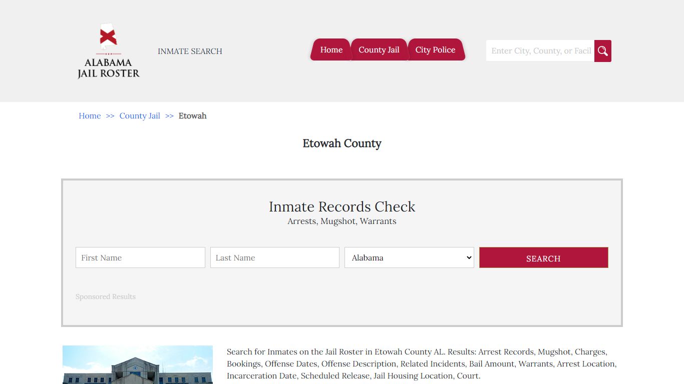 Etowah County | Alabama Jail Inmate Search