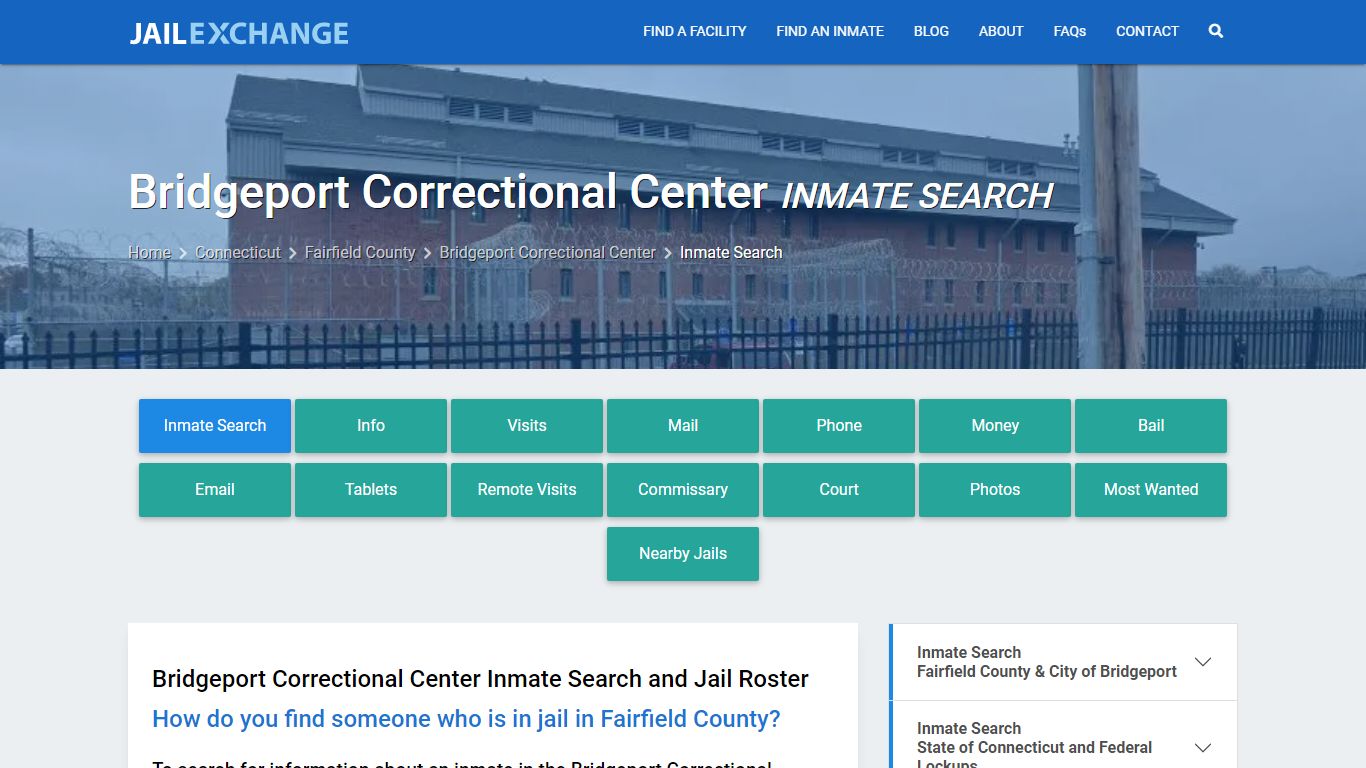 Bridgeport Correctional Center Inmate Search - Jail Exchange