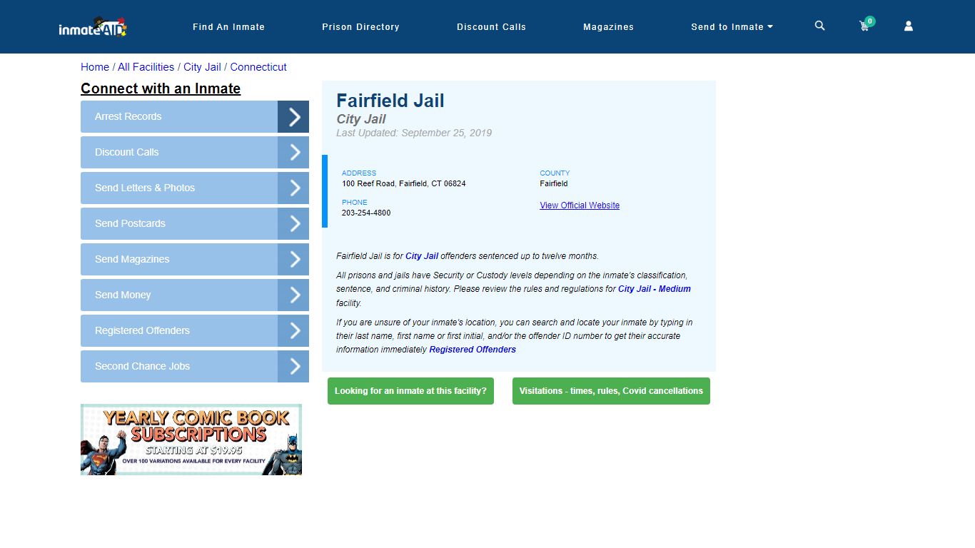 Fairfield Jail | Inmate Locator
