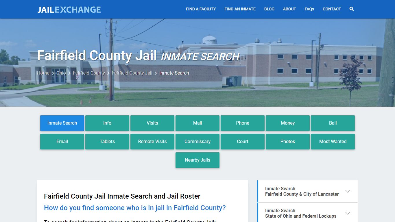 Inmate Search: Roster & Mugshots - Fairfield County Jail, OH