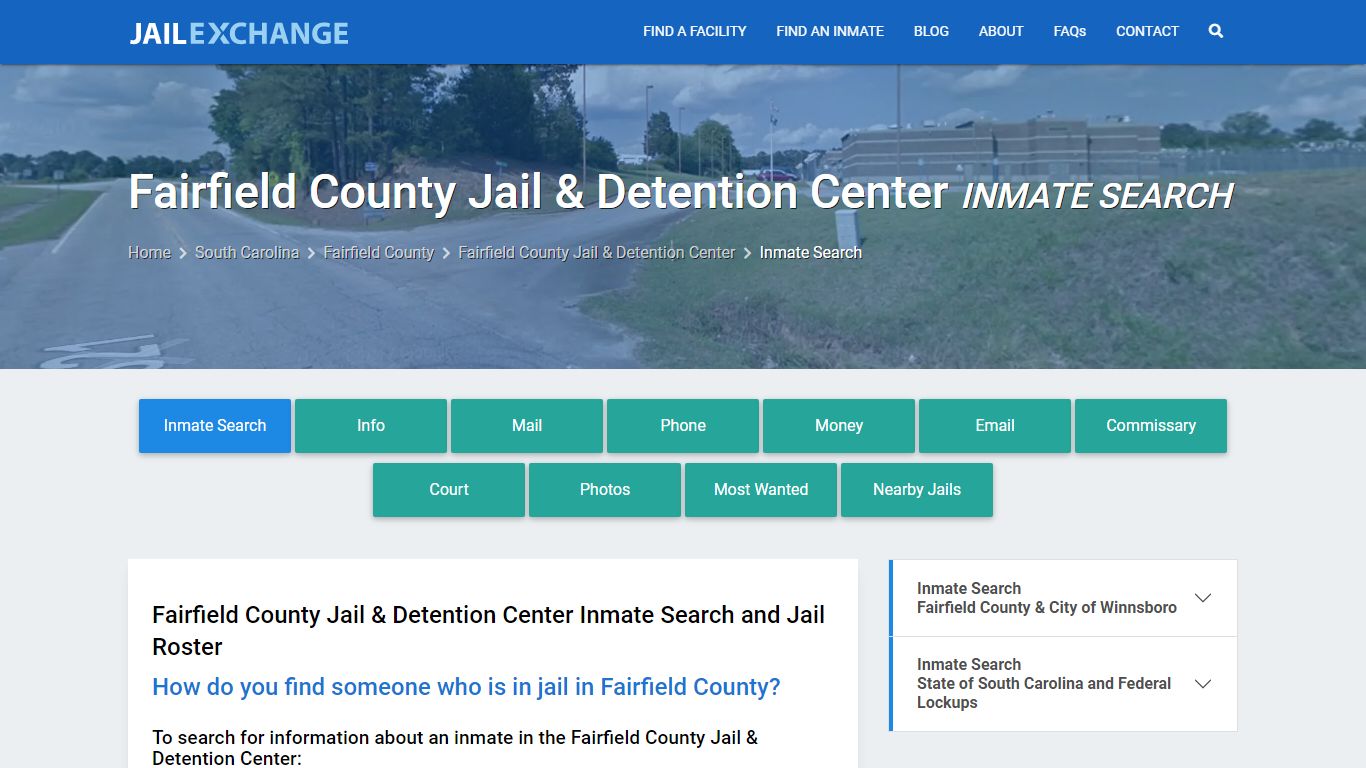 Fairfield County Jail & Detention Center Inmate Search
