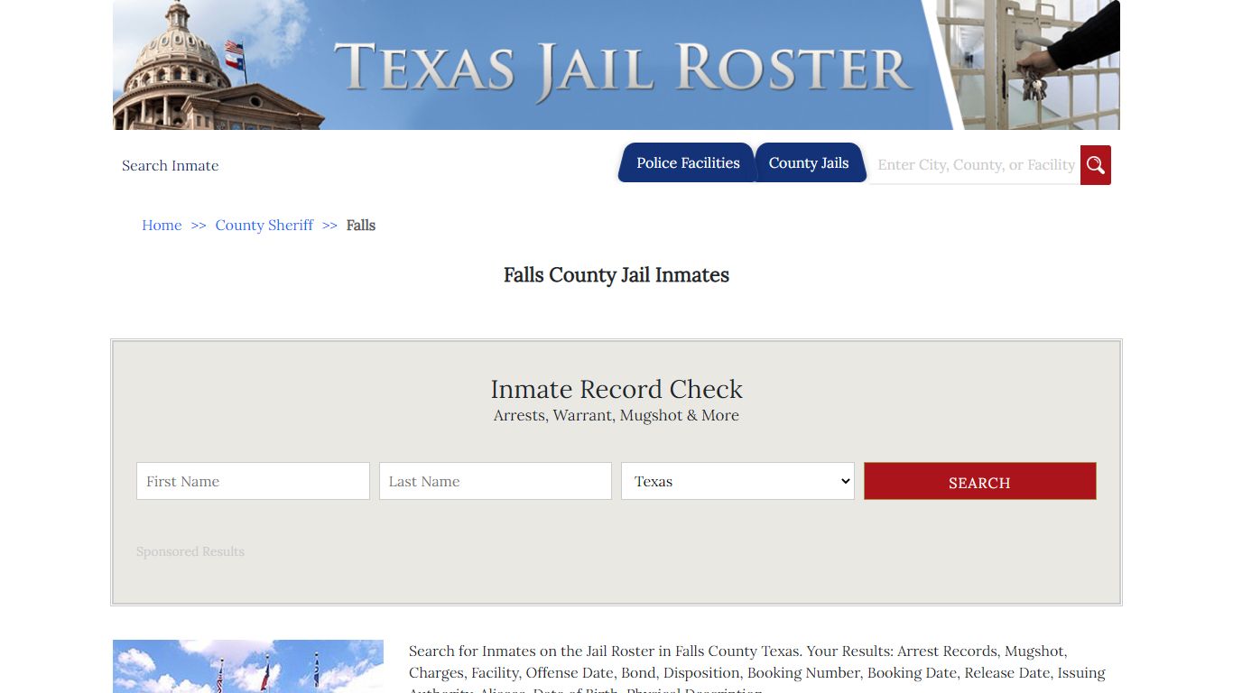 Falls County Jail Inmates | Jail Roster Search