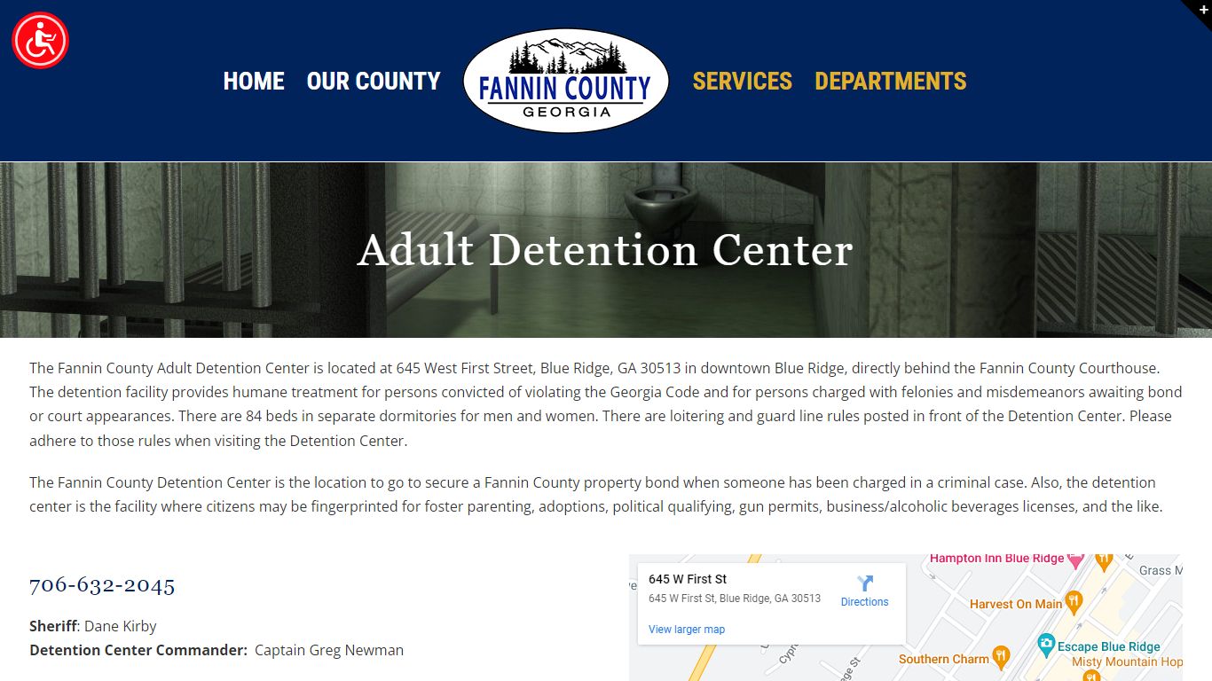 Adult Detention Center - Fannin County Georgia Government