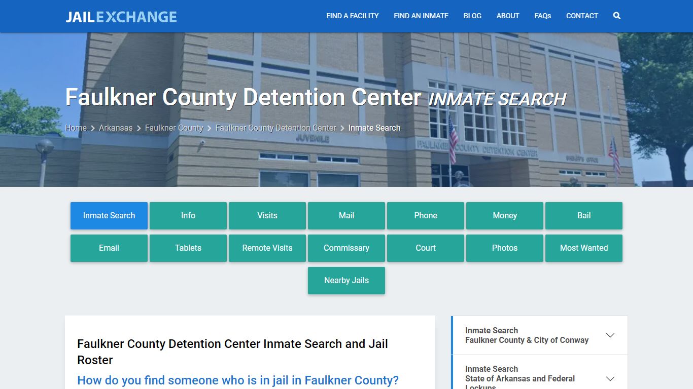 Faulkner County Detention Center Inmate Search - Jail Exchange