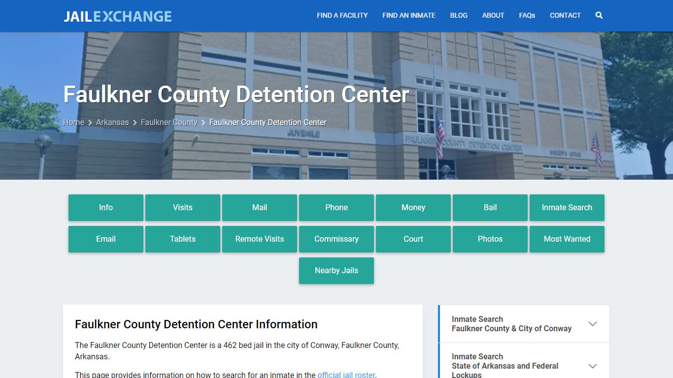 Faulkner County Detention Center, AR Inmate Search, Information
