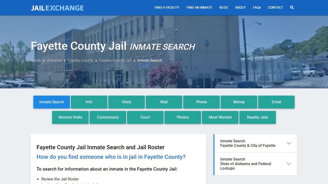 Inmate Search: Roster & Mugshots - Fayette County Jail, AL