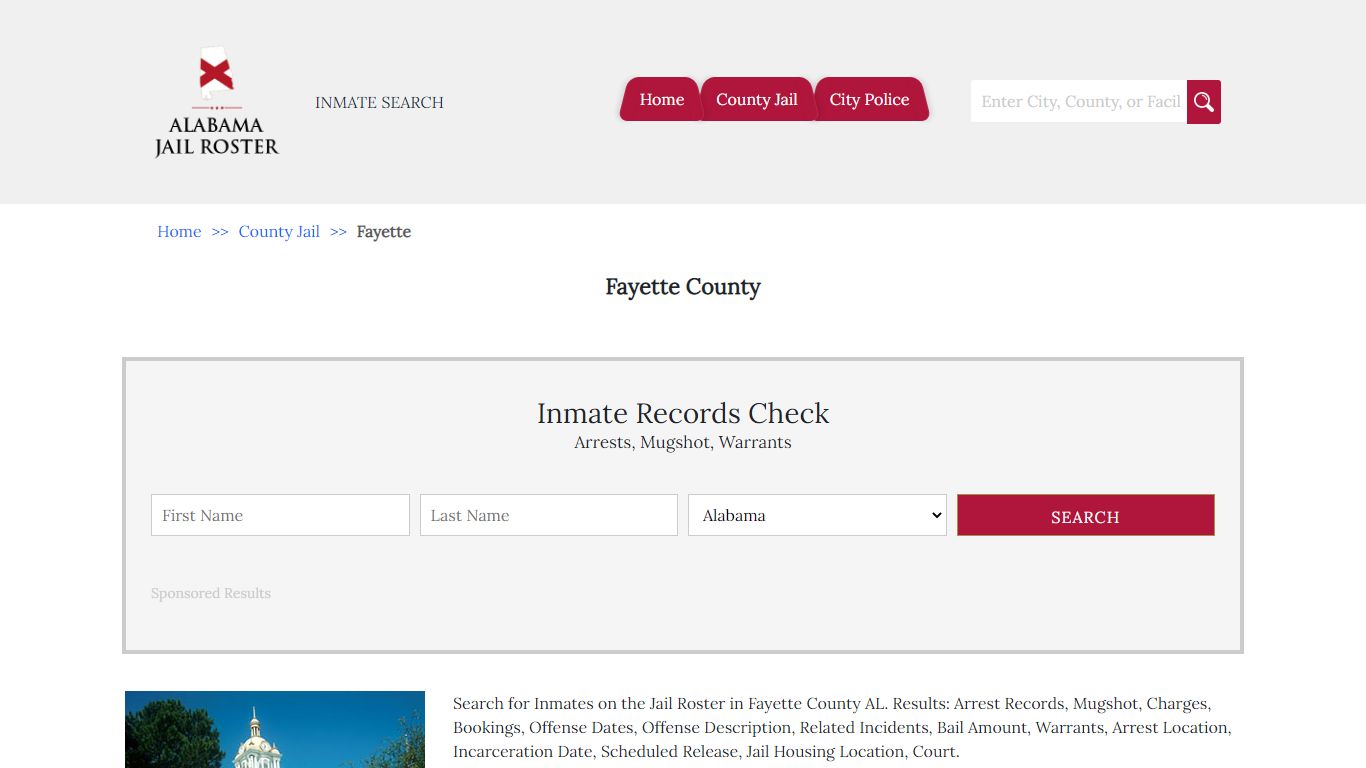 Fayette County | Alabama Jail Inmate Search