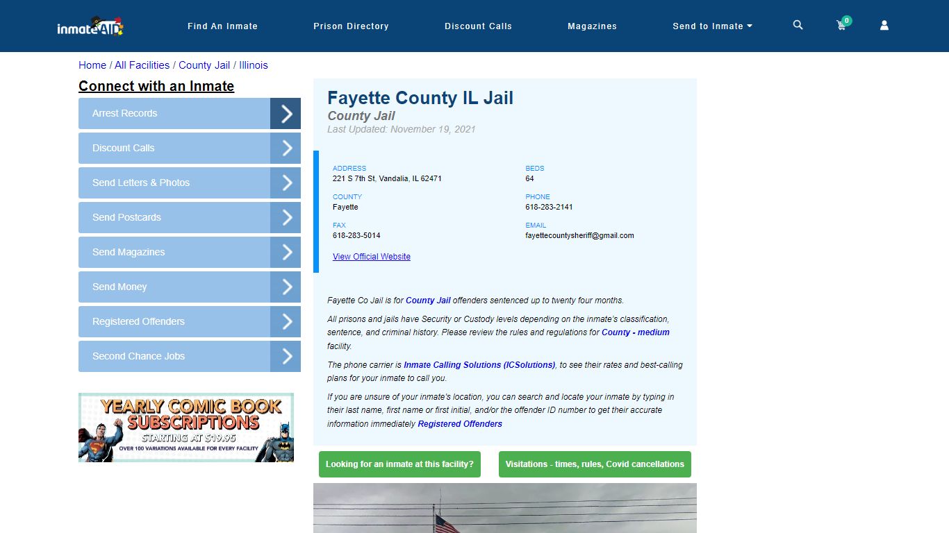 Fayette County IL Jail - Inmate Locator - Vandalia, IL
