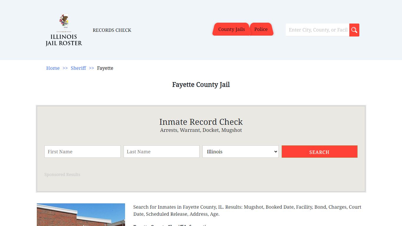 Fayette County Jail | Jail Roster Search