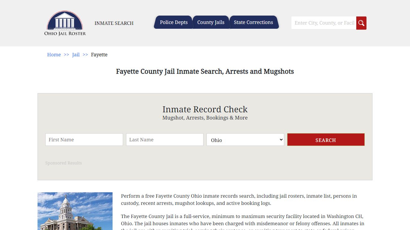 Fayette County Jail Inmate Search, Arrests and Mugshots
