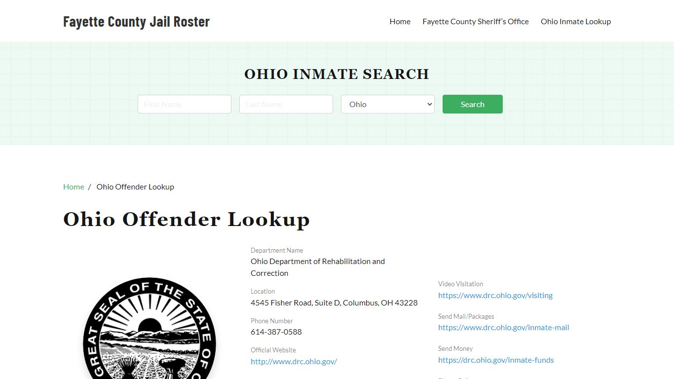 Ohio Inmate Search, Jail Rosters