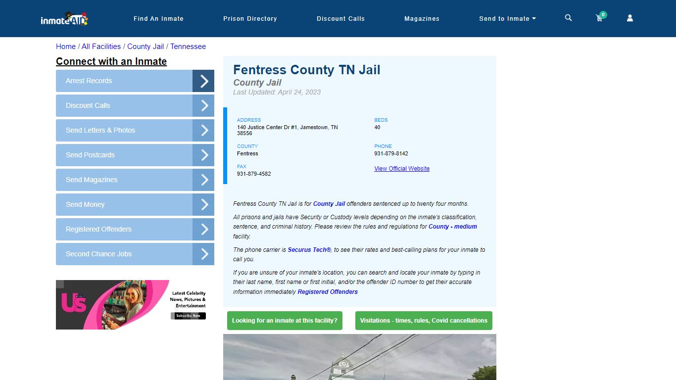 Fentress County TN Jail - Inmate Locator - Jamestown, TN