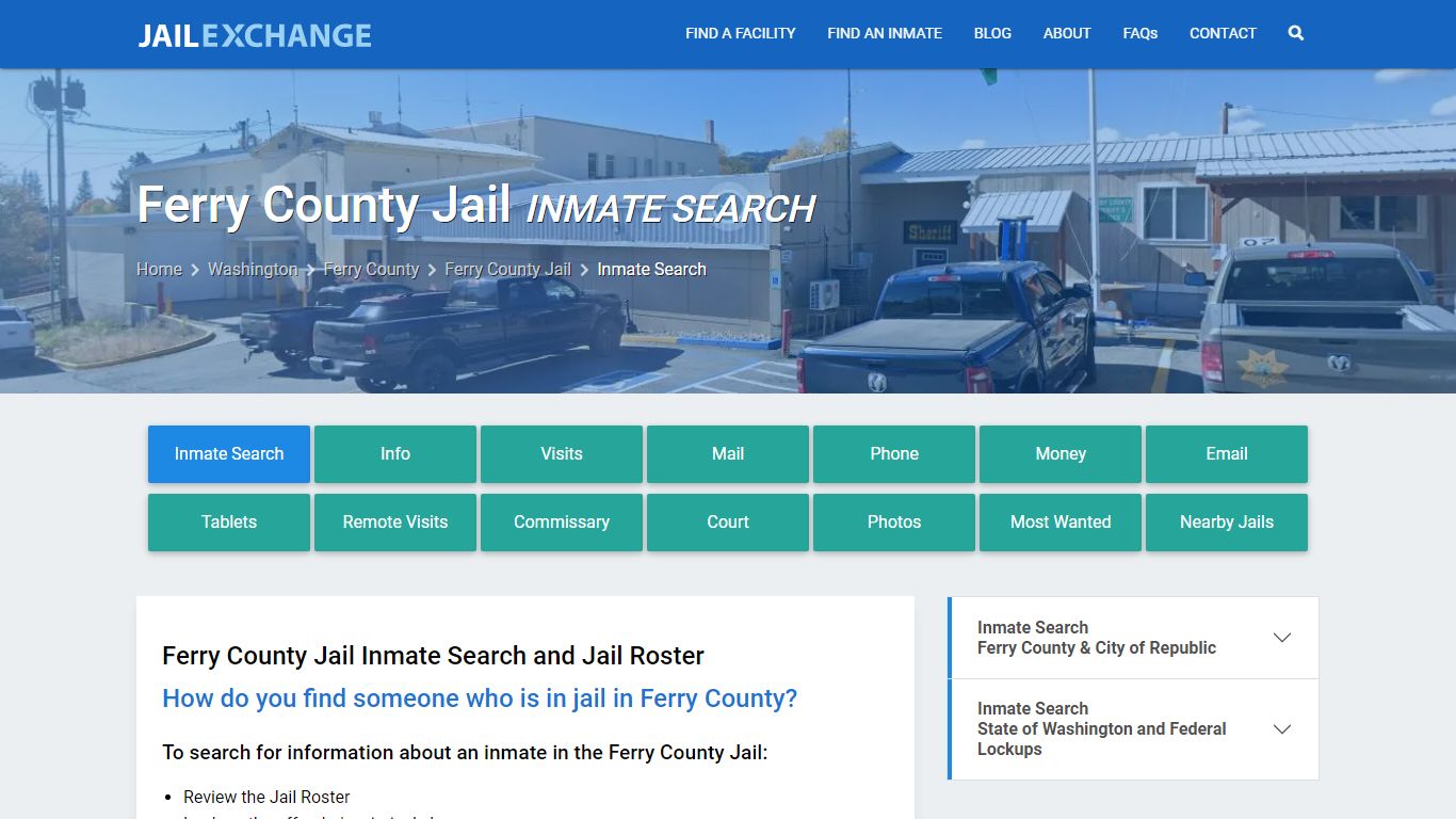 Inmate Search: Roster & Mugshots - Ferry County Jail, WA
