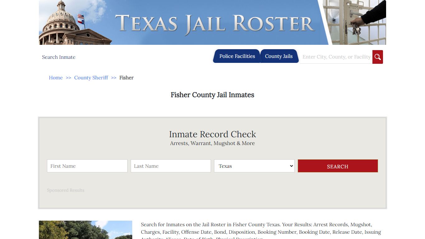 Fisher County Jail Inmates | Jail Roster Search