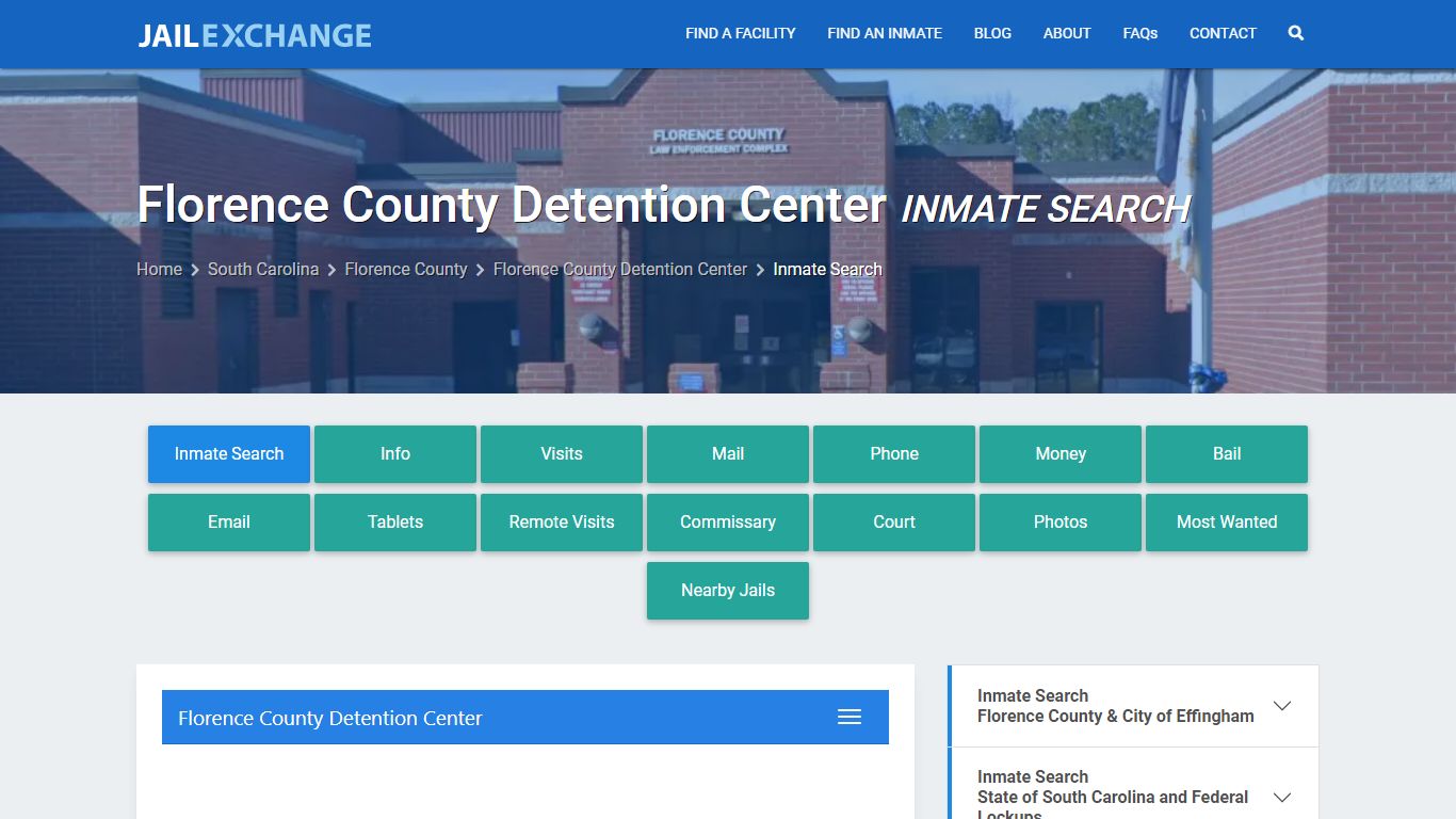 Florence County Detention Center Inmate Search - Jail Exchange