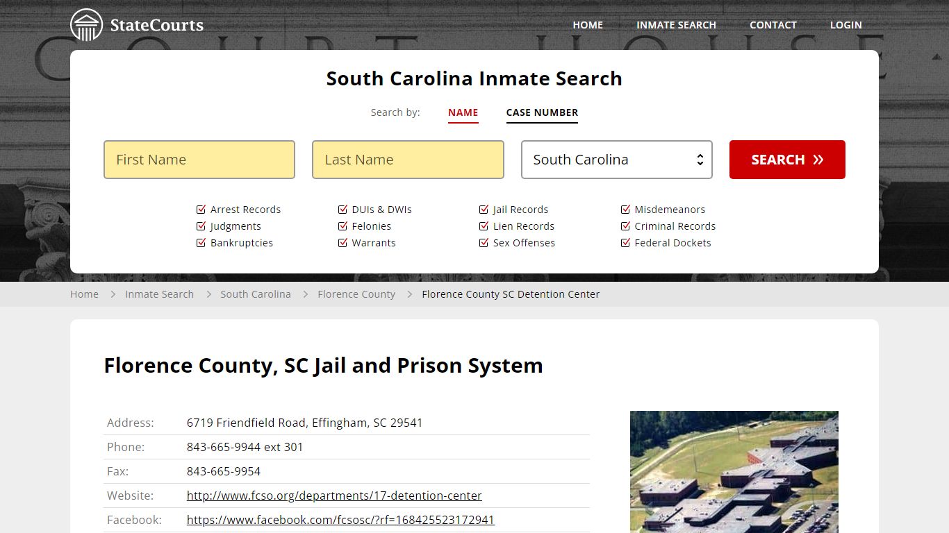 Florence County, SC Jail and Prison System - State Courts