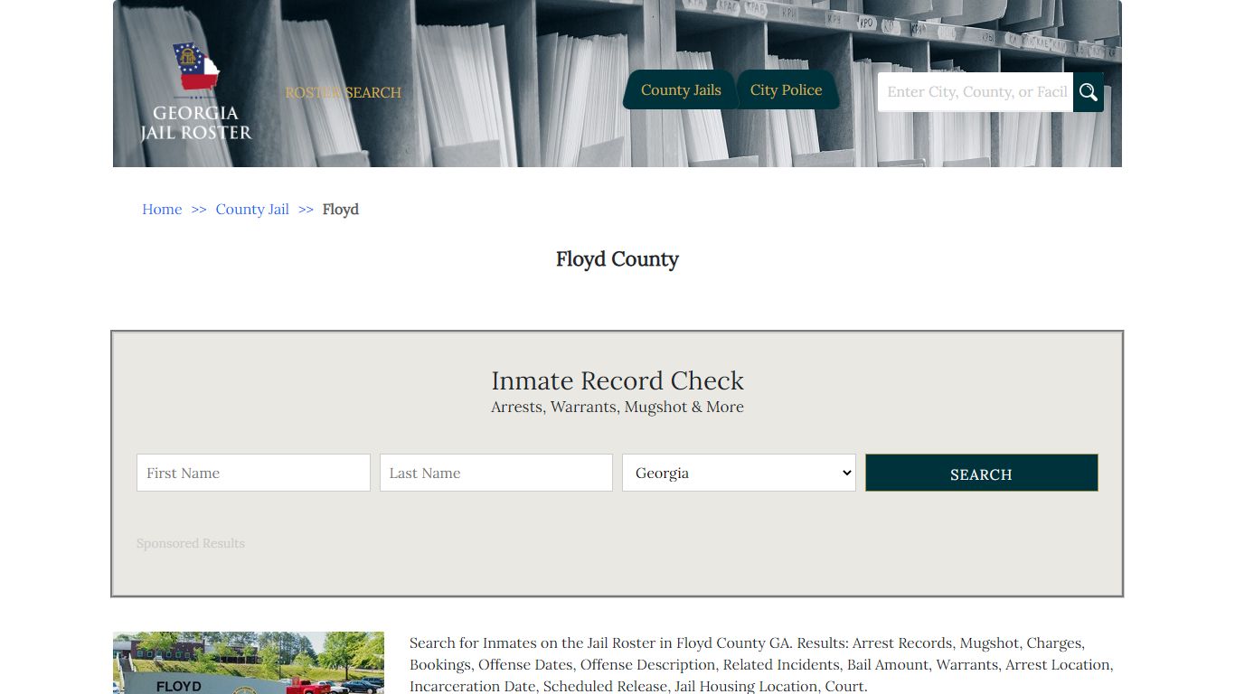 Floyd County | Georgia Jail Inmate Search