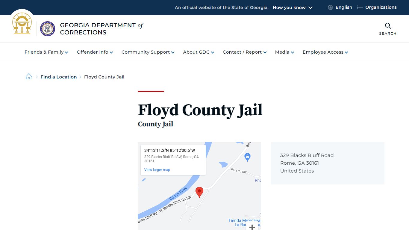 Floyd County Jail | Georgia Department of Corrections