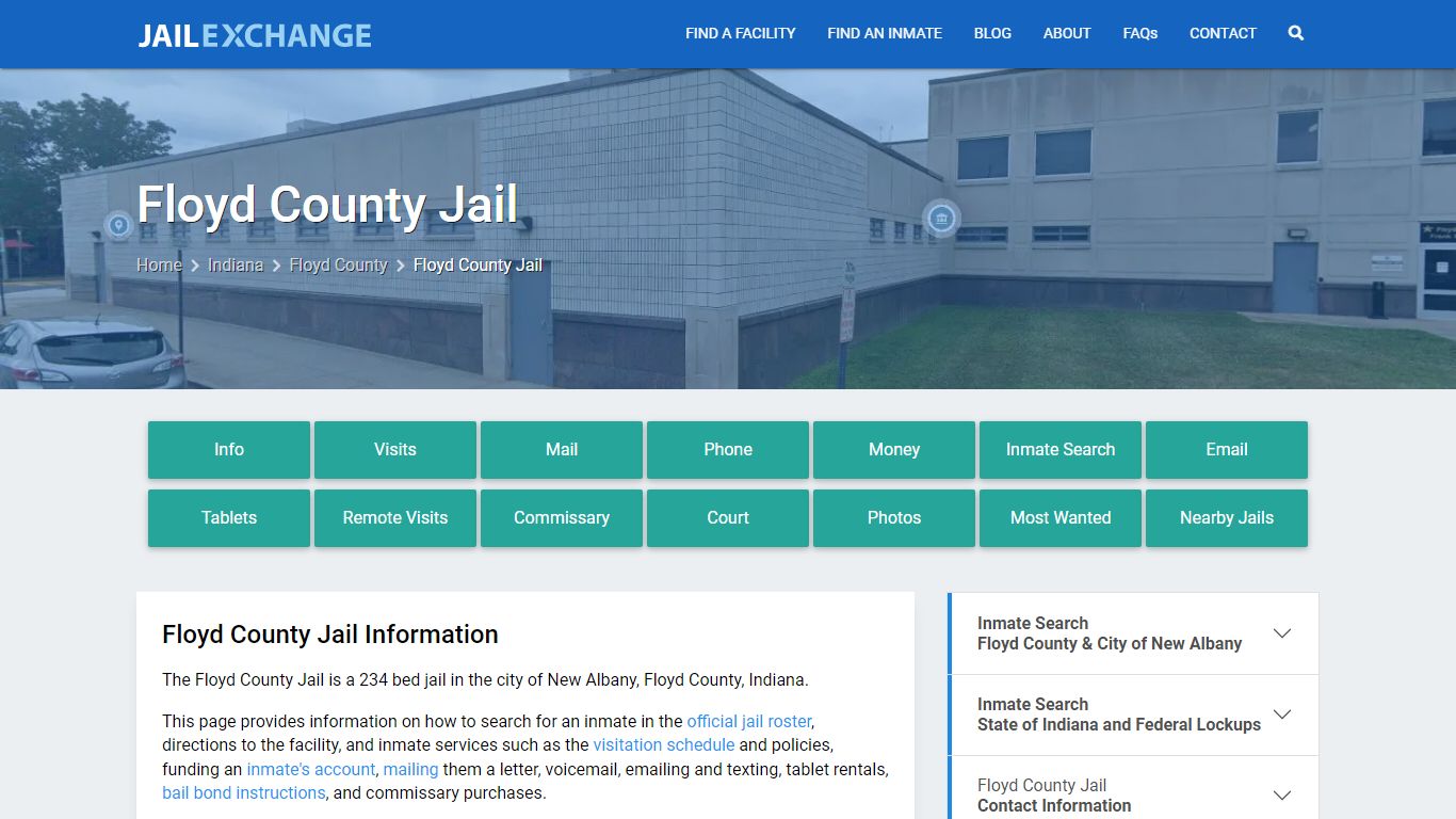 Floyd County Jail, IN Inmate Search, Information