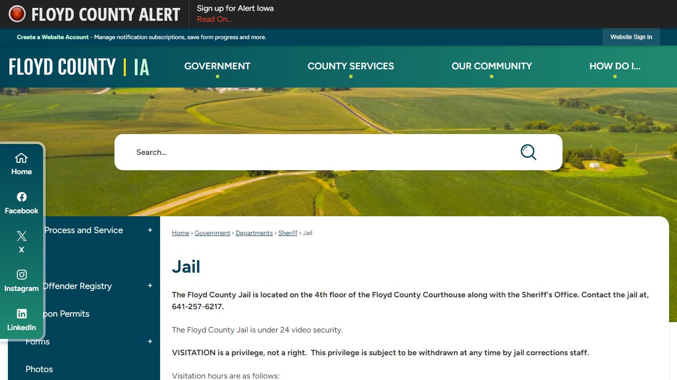 Jail | Floyd County, IA - Official Website