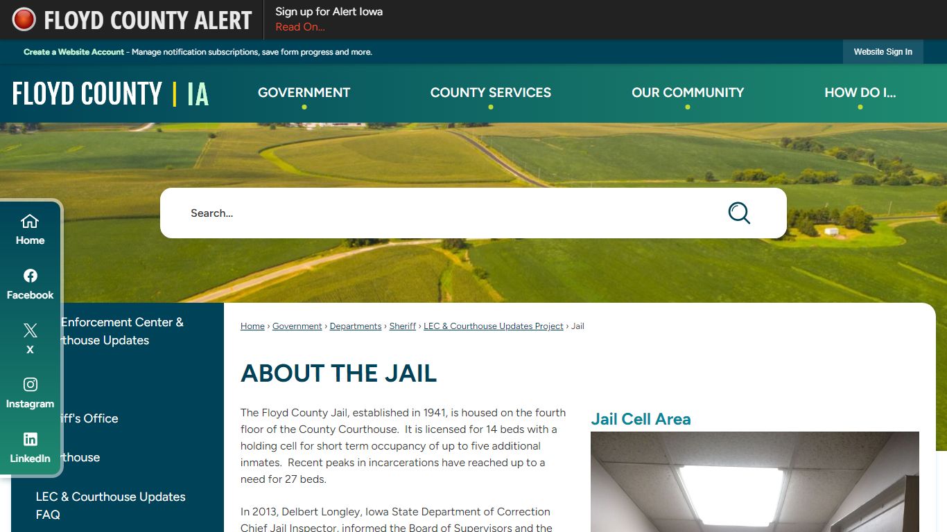 ABOUT THE JAIL | Floyd County, IA - Official Website