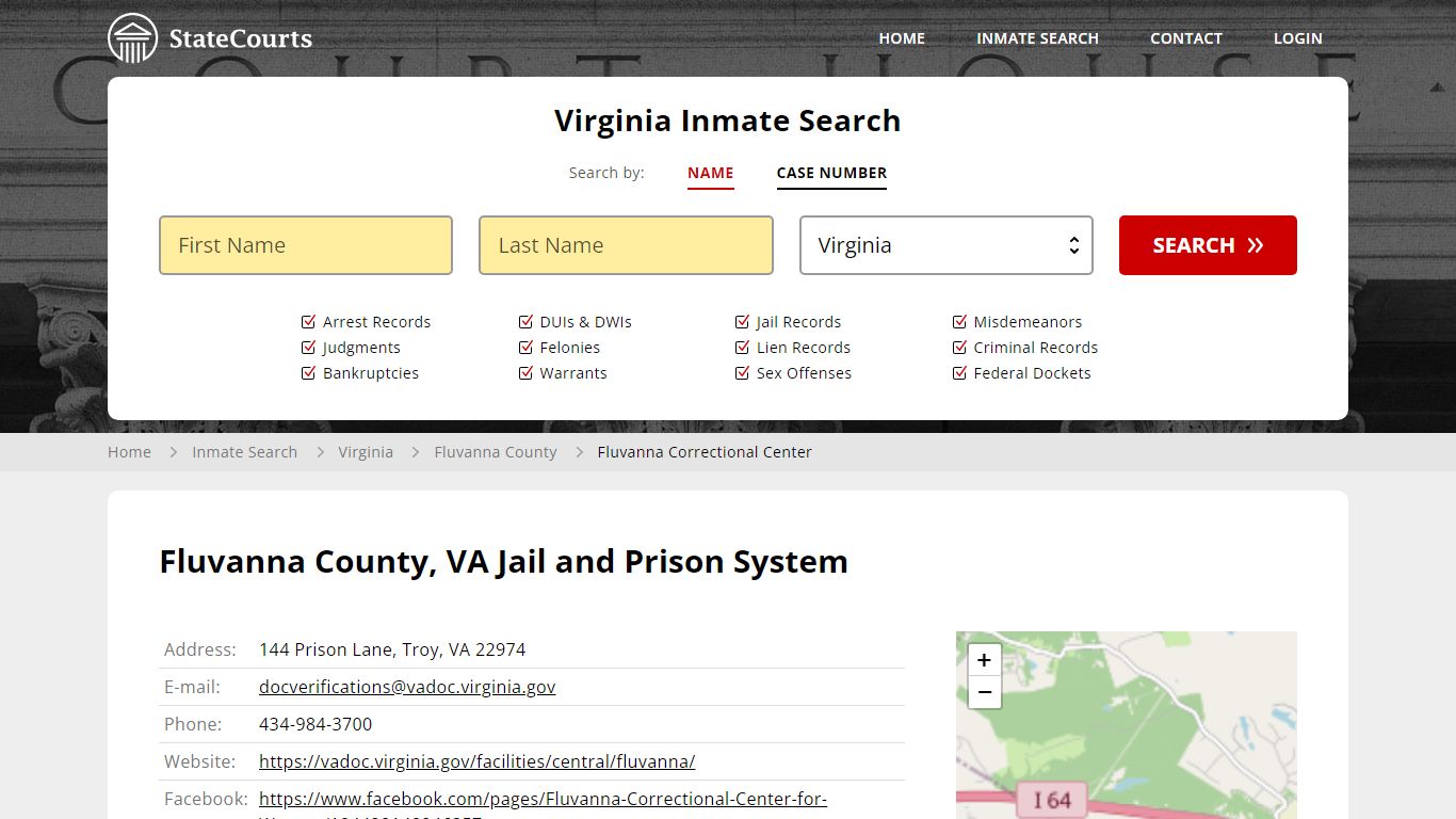 Fluvanna Correctional Center Inmate Records Search, Virginia - StateCourts