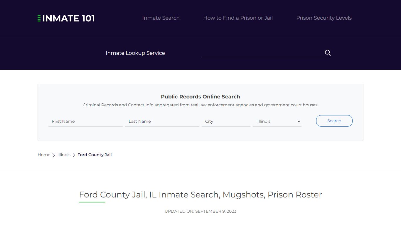 Ford County Jail, IL Inmate Search, Mugshots, Prison Roster