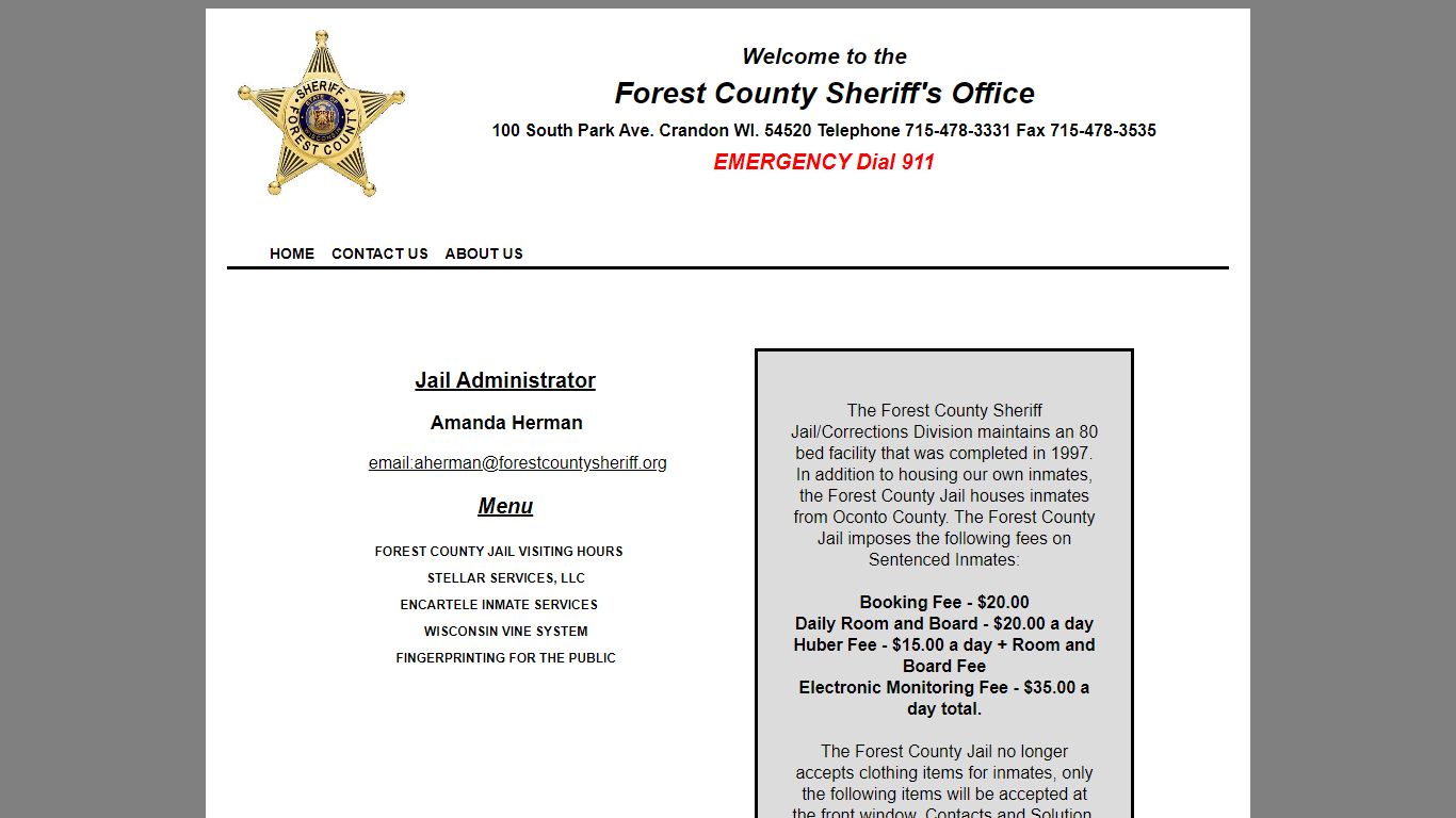 Forest County Sheriff's Department